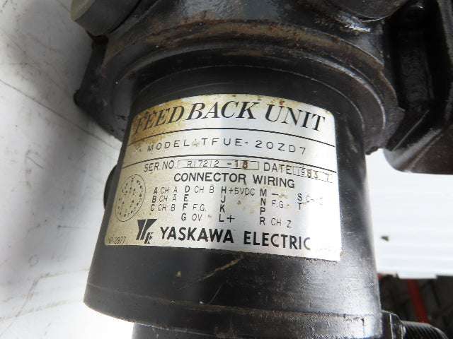 Yaskawa UGCMED-08-MC63 DC Servo Cup Motor .75kW 1750RPM 144V Encoder TFUE-20ZD7