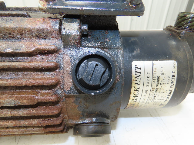 Yaskawa UGCMED-08-MC63 DC Servo Cup Motor .75kW 1750RPM 144V Encoder TFUE-20ZD7