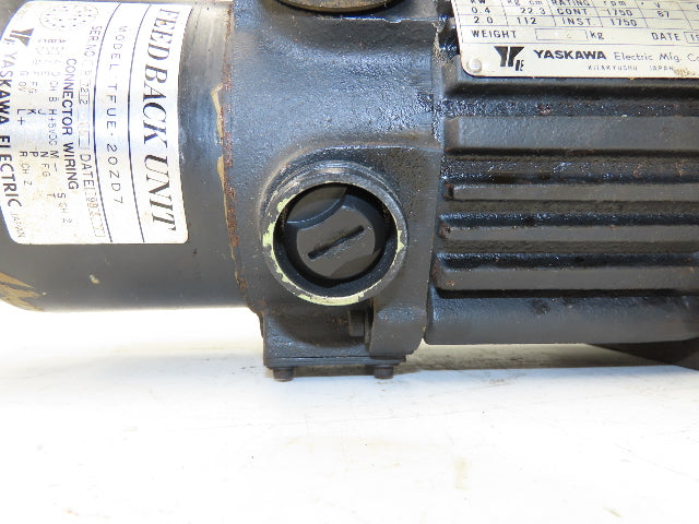 Yaskawa UGCMED-04AA1S DC Servo Cup Motor .4kW 1750RPM 67V Encoder TFUE-20ZD7