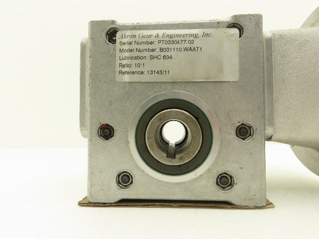 Cone Drive B031110WAAT1 Worm Gearbox 10:1 Speed Reducer 175rpm 56C Hollow Output