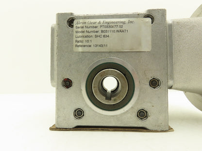 Cone Drive B031110WAAT1 Worm Gearbox 10:1 Speed Reducer 175rpm 56C Hollow Output