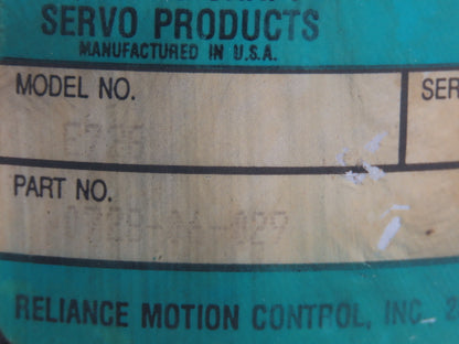 Reliance Electro-Craft E728 - 0728-06-029 DC Servo Brush Motor Encoder 78994-008