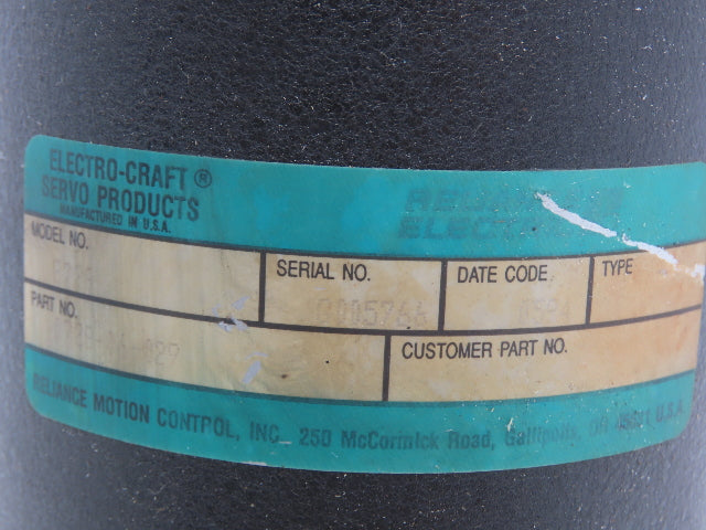 Reliance Electro-Craft E728 - 0728-06-029 DC Servo Brush Motor Encoder 78994-008