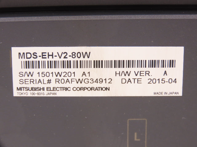 Mitsubishi MDS-EH-V2-80W Servo Amplifier Drive 7kW 648VAC In 323VAC 3PH 21A Out