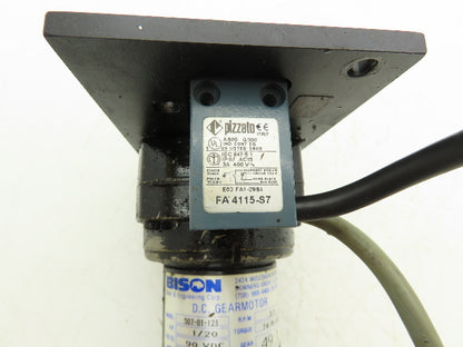 Bison 507-01-123 CNC DC Gearmotor 1/20Hp 90VDC 49:1 Ratio 37RPM Inline Assembly