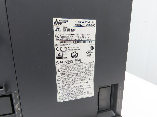 Mitsubishi MDS-EH-SP-200 Spindle Servo Amplifier Drive 37kW 648V In 323V 3PH Out