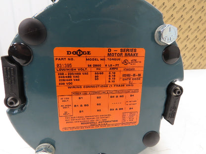 Reliance Electric P56H7213H AC Brakemotor 3/4HP 1725RPM 230/460V 3PH 56C