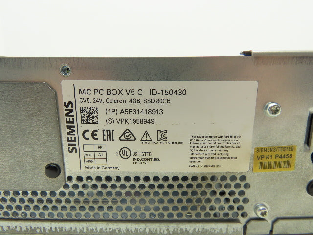 Siemens 6FC5210-0DF52-3AA0 SINUMERIK PCU 50.5 HMI Control Unit Windows 7 ULT