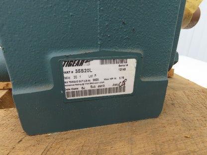 Dodge Tigear 2 35S20L Worm Gearbox 20:1 Reducer 88rpm 5.79Hp LH 3620 In-Lb