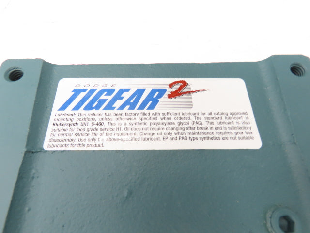 Dodge Tigear 2 26S10L Worm Gearbox 10:1 Reducer 175rpm 4.8Hp LH 1576 In-Lb