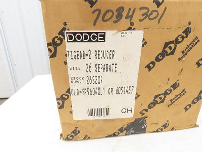 Dodge Tigear 2 26S20R Worm Gearbox 20:1 Reducer 88rpm 2.83Hp RH 1673 In-Lb