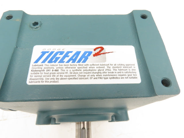 Dodge Tigear 2 26S20R Worm Gearbox 20:1 Reducer 88rpm 2.83Hp RH 1673 In-Lb