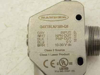 Banner Q4XTBLAF300-Q8 Photoelectric Sensor 300mm 10-30VDC M12 5-Pin Connector