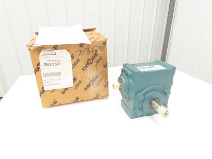 Dodge Tigear 2 26S15R Worm Gearbox 15:1 Reducer 116rpm 3.62Hp RH 1708 In-Lb