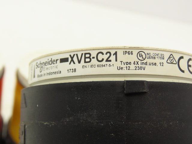 Schneider XVB Stack Light Indicator Bank Red Amber Green White 24V AC/DC 18"H