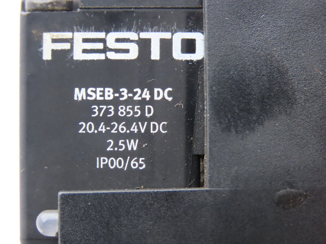 Festo 184511 MEBH-5/3E-D- 3  -ZSR-C Solenoid Valve 5/3 Exhausted G1/2" 24VDC