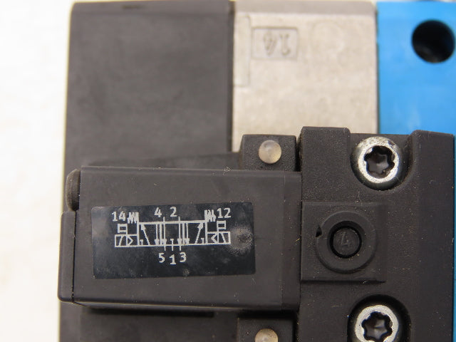 Festo 184511 MEBH-5/3E-D- 3  -ZSR-C Solenoid Valve 5/3 Exhausted G1/2" 24VDC