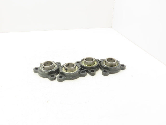 SST FCT206 Flange Mount Ball Bearing 1-3/16" Bore 3 Bolt Mount Lot of 4