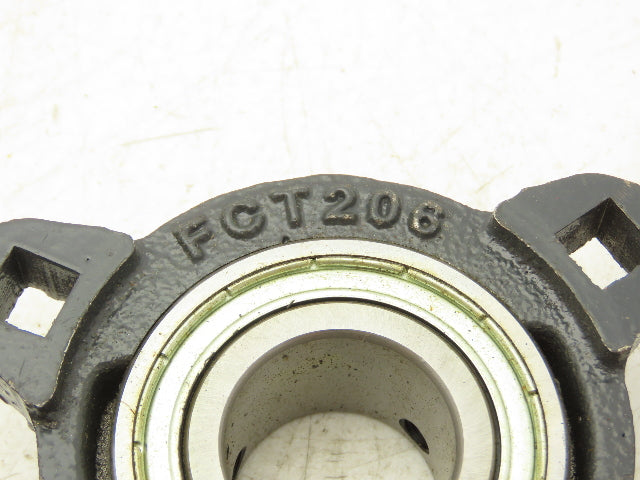 SST FCT206 Flange Mount Ball Bearing 1-3/16" Bore 3 Bolt Mount Lot of 4