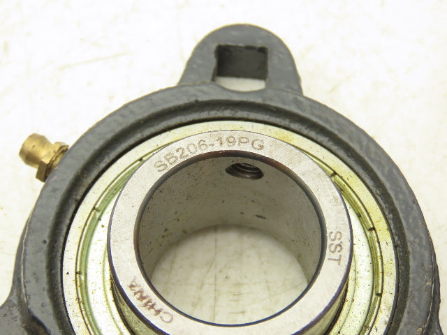 SST FCT206 Flange Mount Ball Bearing 1-3/16" Bore 3 Bolt Mount Lot of 4