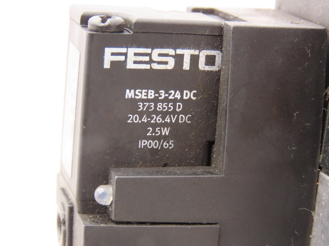 Festo 184511 MEBH-5/3E-D-3-ZSR-C Solenoid Valve 5/3 Exhausted G1/2" 24VDC