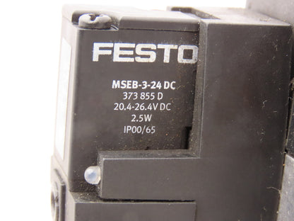 Festo 184511 MEBH-5/3E-D-3-ZSR-C Solenoid Valve 5/3 Exhausted G1/2" 24VDC