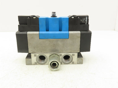 Festo 184511 MEBH-5/3E-D-3-ZSR-C Solenoid Valve 5/3 Exhausted G1/2" 24VDC