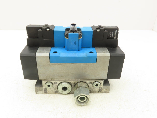 Festo 184511 MEBH-5/3E-D-3-ZSR-C Solenoid Valve 5/3 Exhausted G1/2" 24VDC