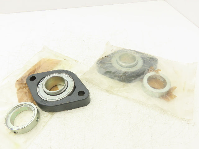 SST GG.LCTE08 Flange Bearing 40mm Bore 2 Bolt Mount Locking Collar Lot of 2