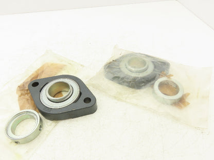 SST GG.LCTE08 Flange Bearing 40mm Bore 2 Bolt Mount Locking Collar Lot of 2
