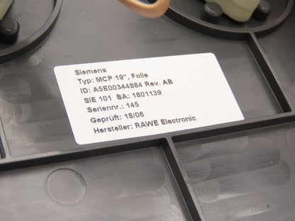 Siemens 6FC5303-0AF22-1AA1 Sinumerik MCP 483 PN Machine Control Panel Keypad
