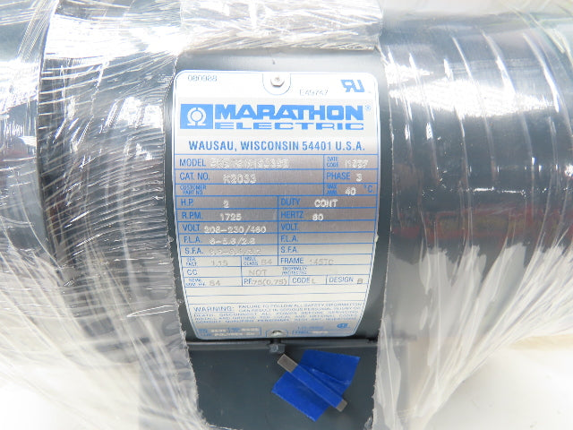 Marathon Electric 5KE48WN8365B AC Motor 2Hp 1725rpm 230/460V 3PH 145TC