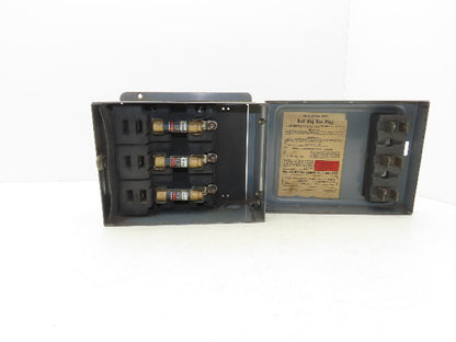Bulldog Electric Safety Disconnect Switch Bus Plug 15Hp 60A 240V