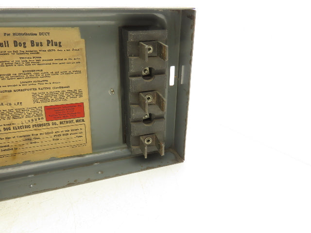Bulldog Electric Safety Disconnect Switch Bus Plug 15Hp 60A 240V