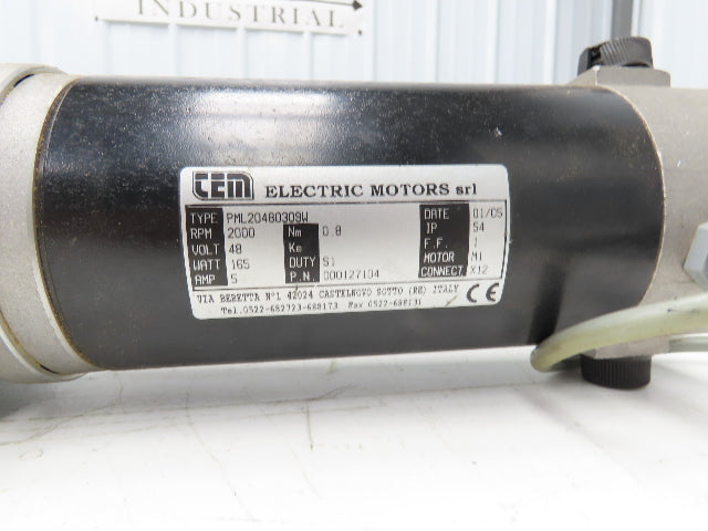 CEM Varvel PML20480309W Gearmotor 21.53:1 Ratio 165 Watt 48VDC 93 RPM Output