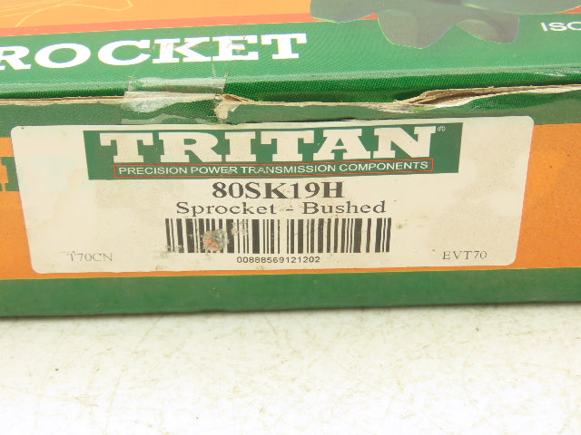 Tritan 80SK19H Roller Chain Sprocket #80 19 Tooth Quick Detachable SK Bushed