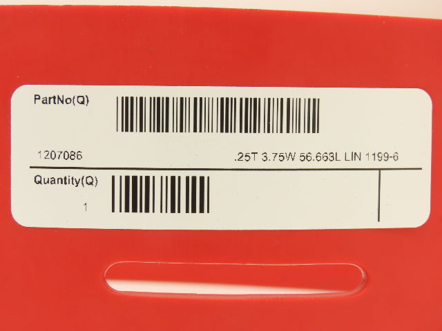 Tennant 1207086 Linard Front Squeegee Scrubber Blade Red 3.75"W x 56.6"L