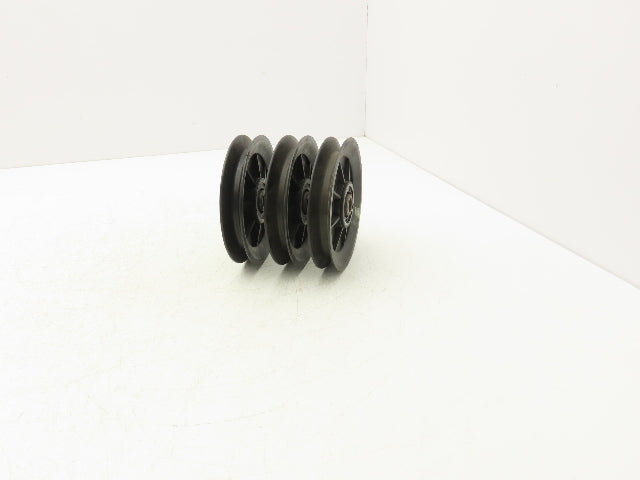 Fenner Drives Conveyer Idler Pulley 5" OD 1/2" ID x 5/8" B Belt Width Lot of 3