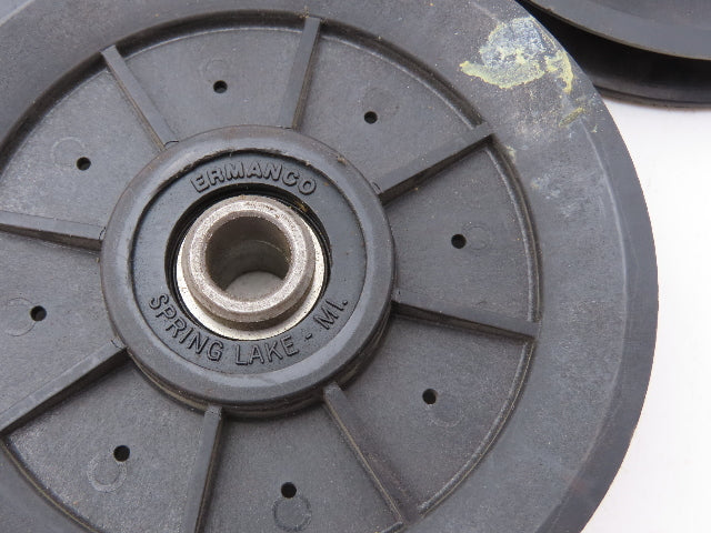 Fenner Drives Conveyer Idler Pulley 5" OD 1/2" ID x 5/8" B Belt Width Lot of 3