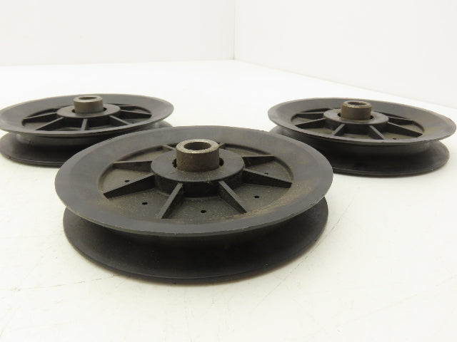 Fenner Drives Conveyer Idler Pulley 5" OD 1/2" ID x 5/8" B Belt Width Lot of 3