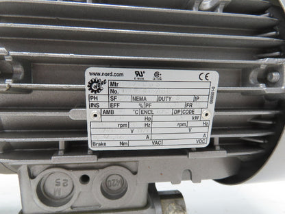 Nord SK 272 VL-90 L/4 CUS Inline Gearmotor 3.52 Ratio 473 RPM 2Hp 230/460V