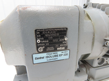 Nord SK 272 VL-90 L/4 CUS Inline Gearmotor 9.9 Ratio 168 RPM 2Hp 230/460V