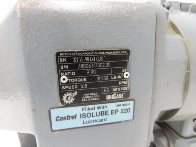 Nord SK 272 VL-90 L/4 CUS Inline Gearmotor 9.9 Ratio 168 RPM 2Hp 230/460V