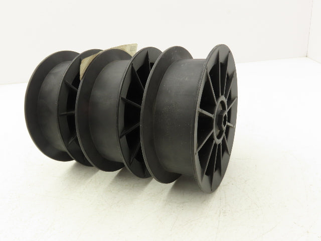 MHS E0001560 Take-up Wheel 5-1/2" OD Glass Filled Nylon 1/2" Hex Bore Lot of 3