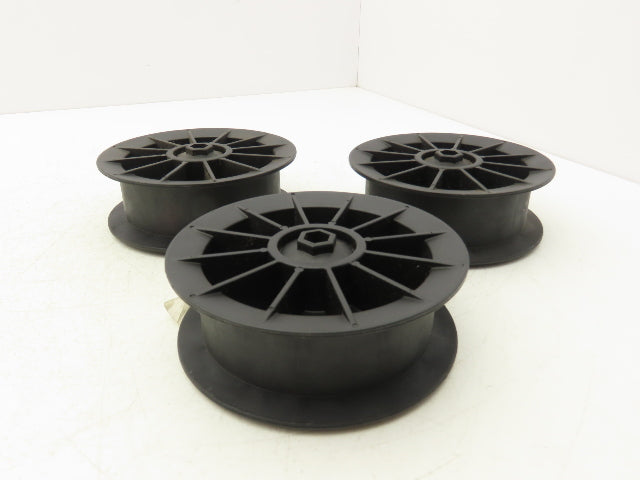 MHS E0001560 Take-up Wheel 5-1/2" OD Glass Filled Nylon 1/2" Hex Bore Lot of 3