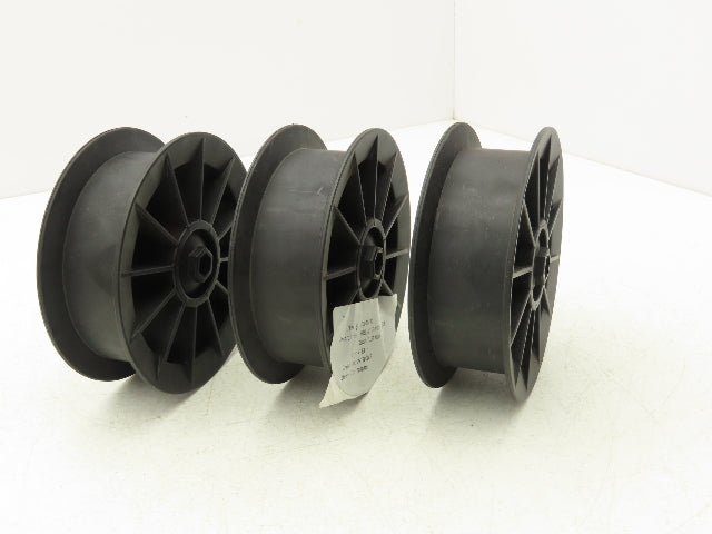 MHS E0001560 Take-up Wheel 5-1/2" OD Glass Filled Nylon 1/2" Hex Bore Lot of 3