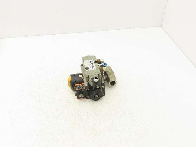BEE DAD42.1-SW11-F03/F05-F 1/4 Turn Actuator w/ AKP 964 1/2" NPT Ball Valve
