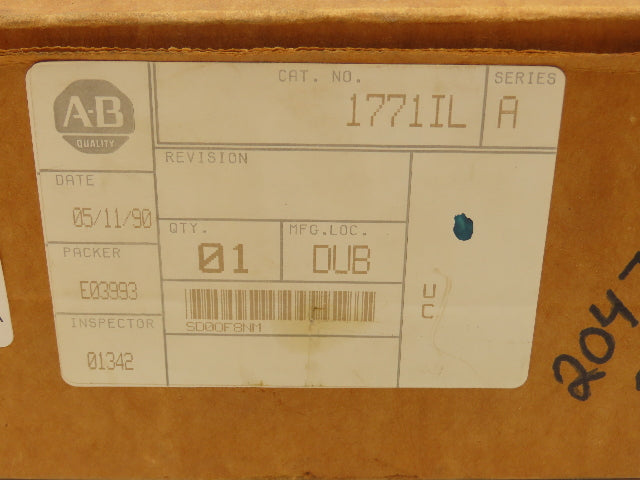 Allen Bradley 1771-IL Input Module 12 Bit Firmware B Series A