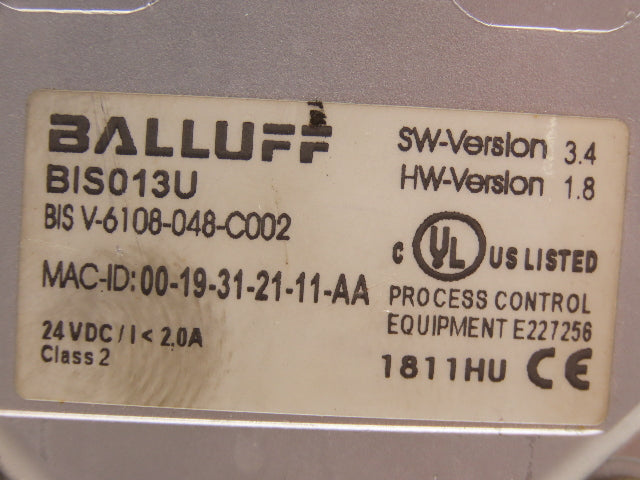 Balluff BIS V-6108-048-C002 Profinet Multi-Frequency Processor 24VDC