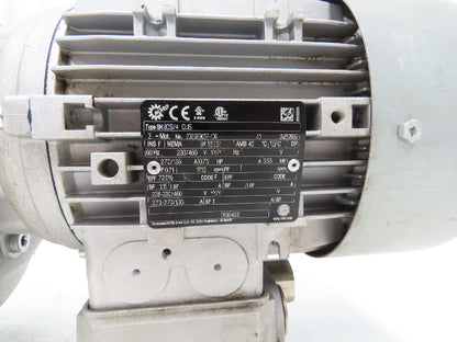 Nord SK 92372.1ABD-80S/4 CUS Gearmotor 25:1 68rpm .75Hp 230/460V Hollow Shaft